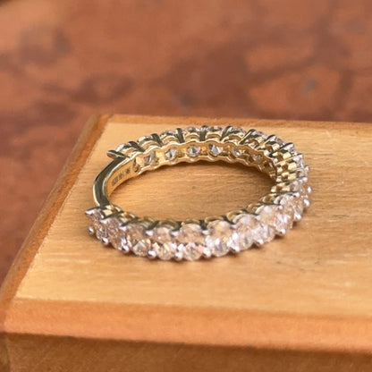 14KT Yellow Gold Oval 2 CT Lab Diamond Band Ring