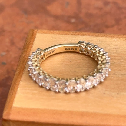 14KT Yellow Gold Oval 2 CT Lab Diamond Band Ring