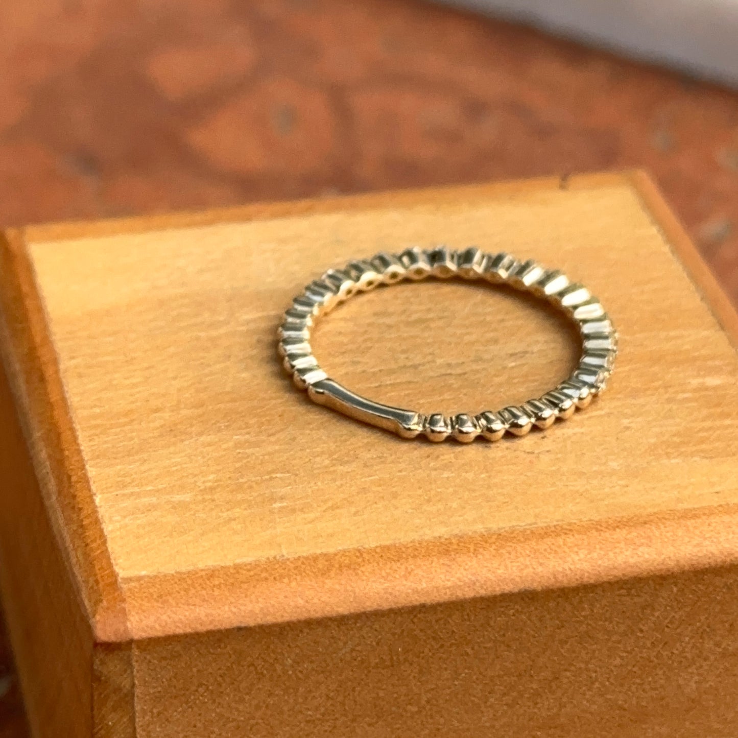 14KT Yellow Gold Lab Round Diamond .27 CT Band Ring
