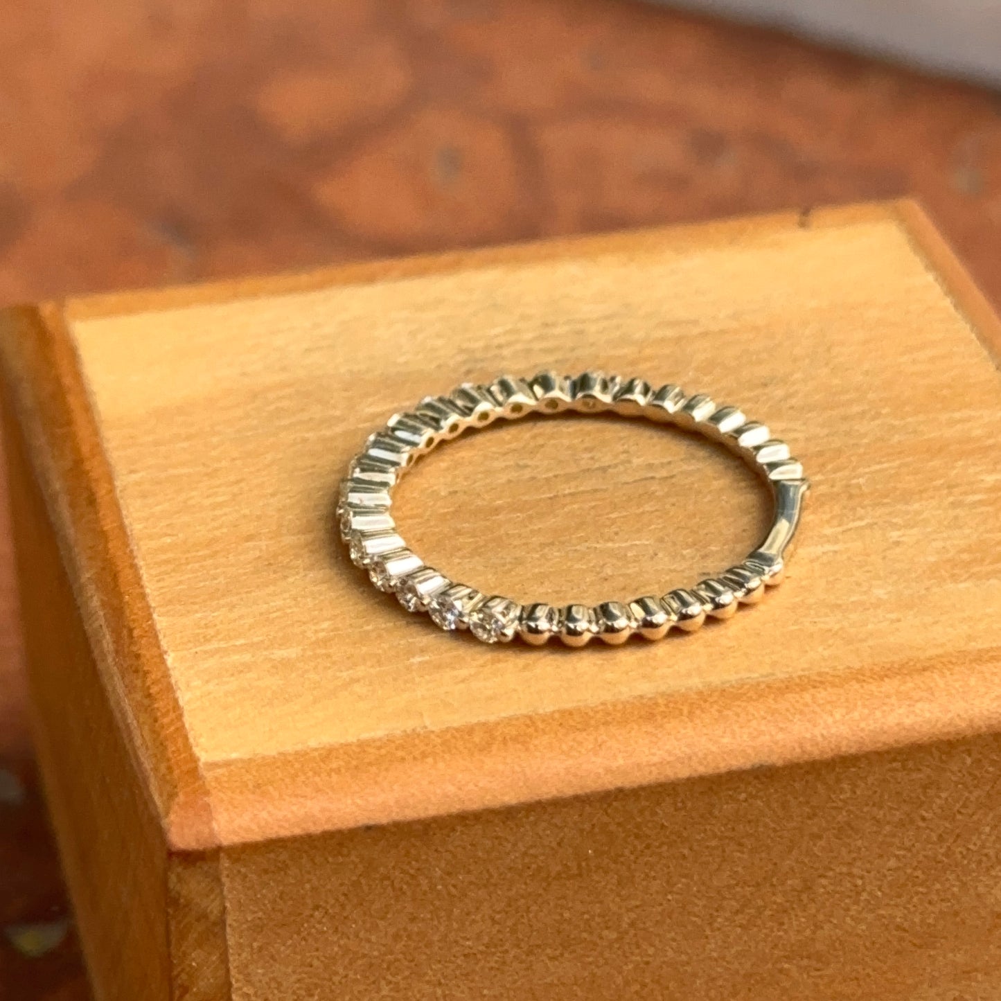 14KT Yellow Gold Lab Round Diamond .27 CT Band Ring