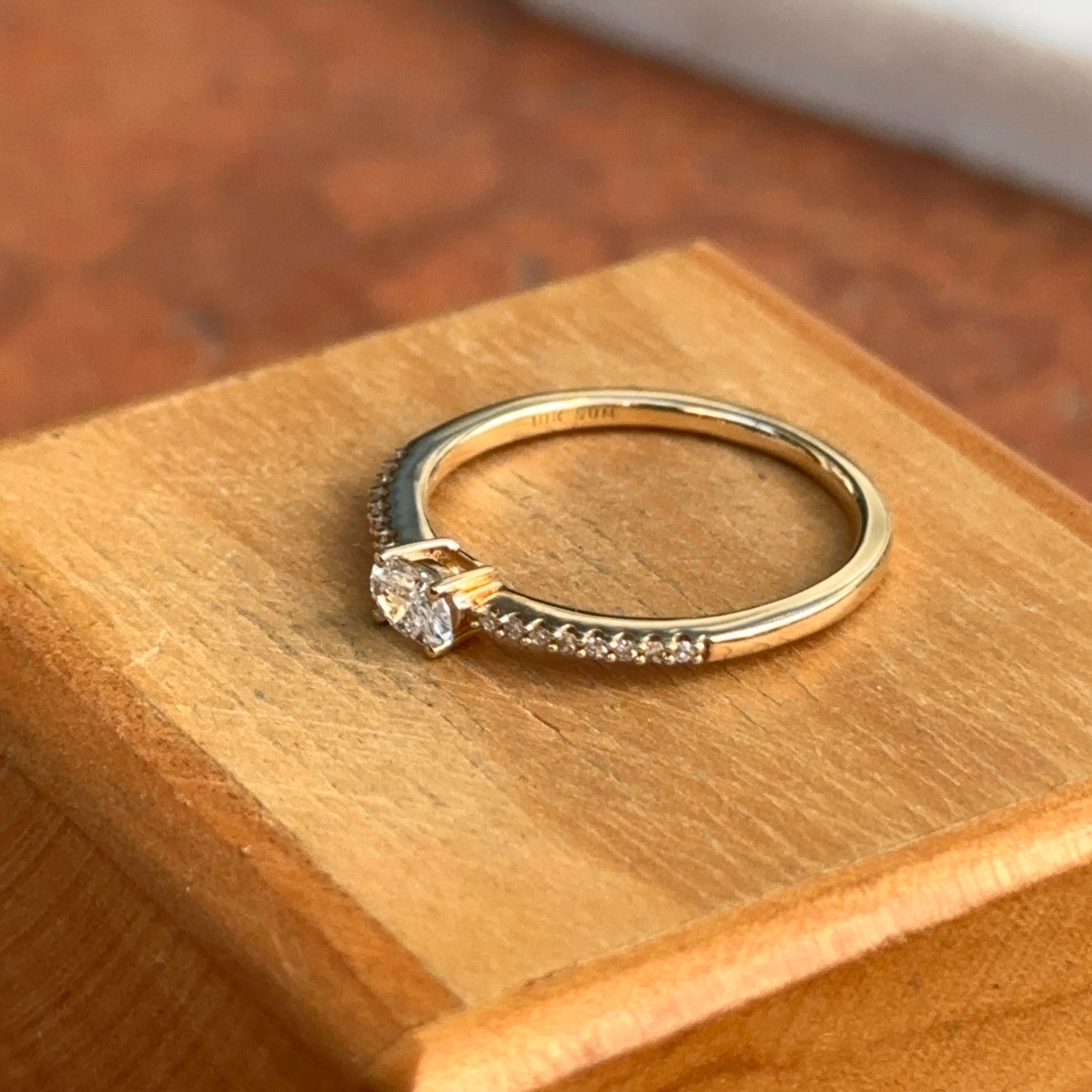 14KT Yellow Gold Oval Lab Diamond Ring