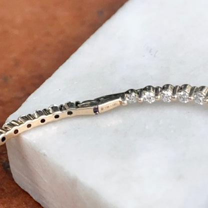 10KT Yellow Gold Lab Diamond 1.5 CT Inside/ Outside Hoop Earrings