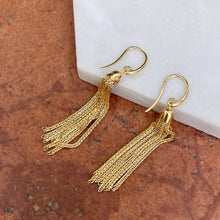 Load image into Gallery viewer, 14KT Yellow Gold Multi-Chain Tassel Dangle Earrings