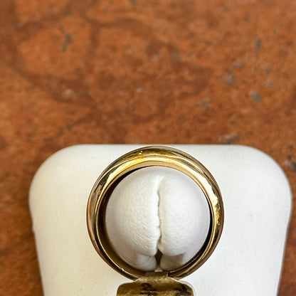 14KT Yellow Gold Polished Concave Cigar Band Ring - LSJ