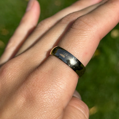 Estate 14KT Yellow Gold Half-Round 6mm Band Ring