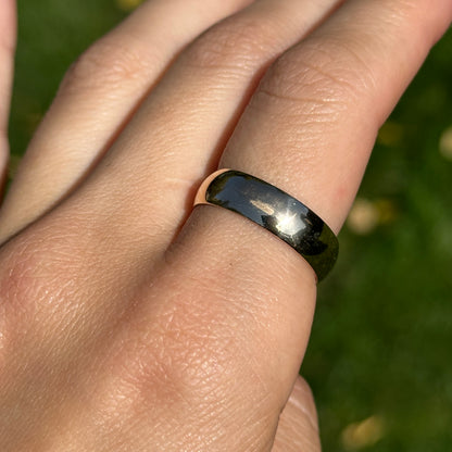 Estate 14KT Yellow Gold Half-Round 6mm Band Ring
