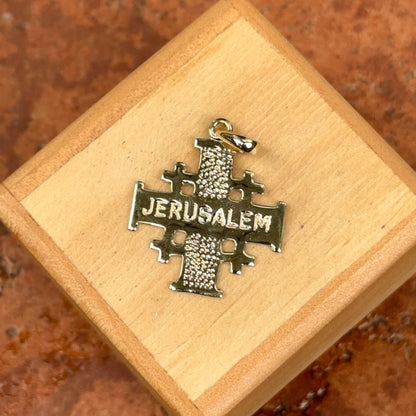 14KT Yellow Gold Filigree Jerusalem Cross Pendant