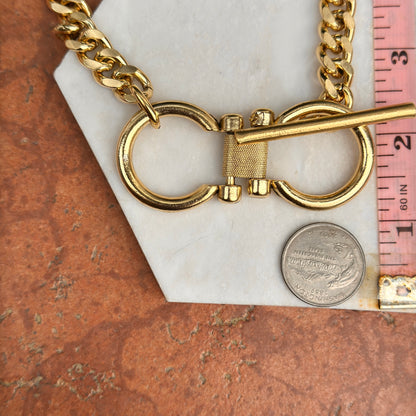 Gold-Plated Brass Doubel Horse Bit Chain Necklace