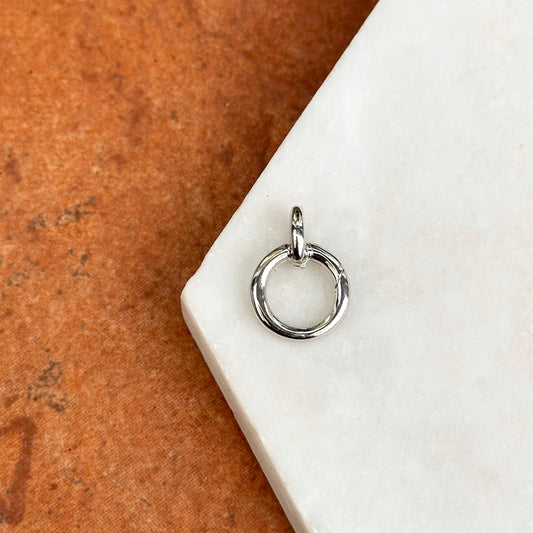 14KT White Gold Charm Holder 12mm