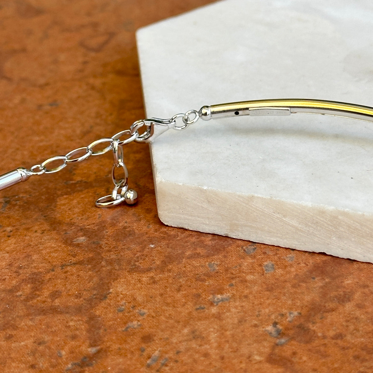 Sterling Silver 3mm Tube Stiff Collar Necklace