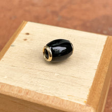 Load image into Gallery viewer, Estate 14KT Yellow Gold Black Onyx Oval Pendant Slide
