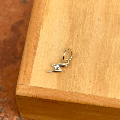 14KT Yellow Gold Mini Lightening Bolt Pendant Charm