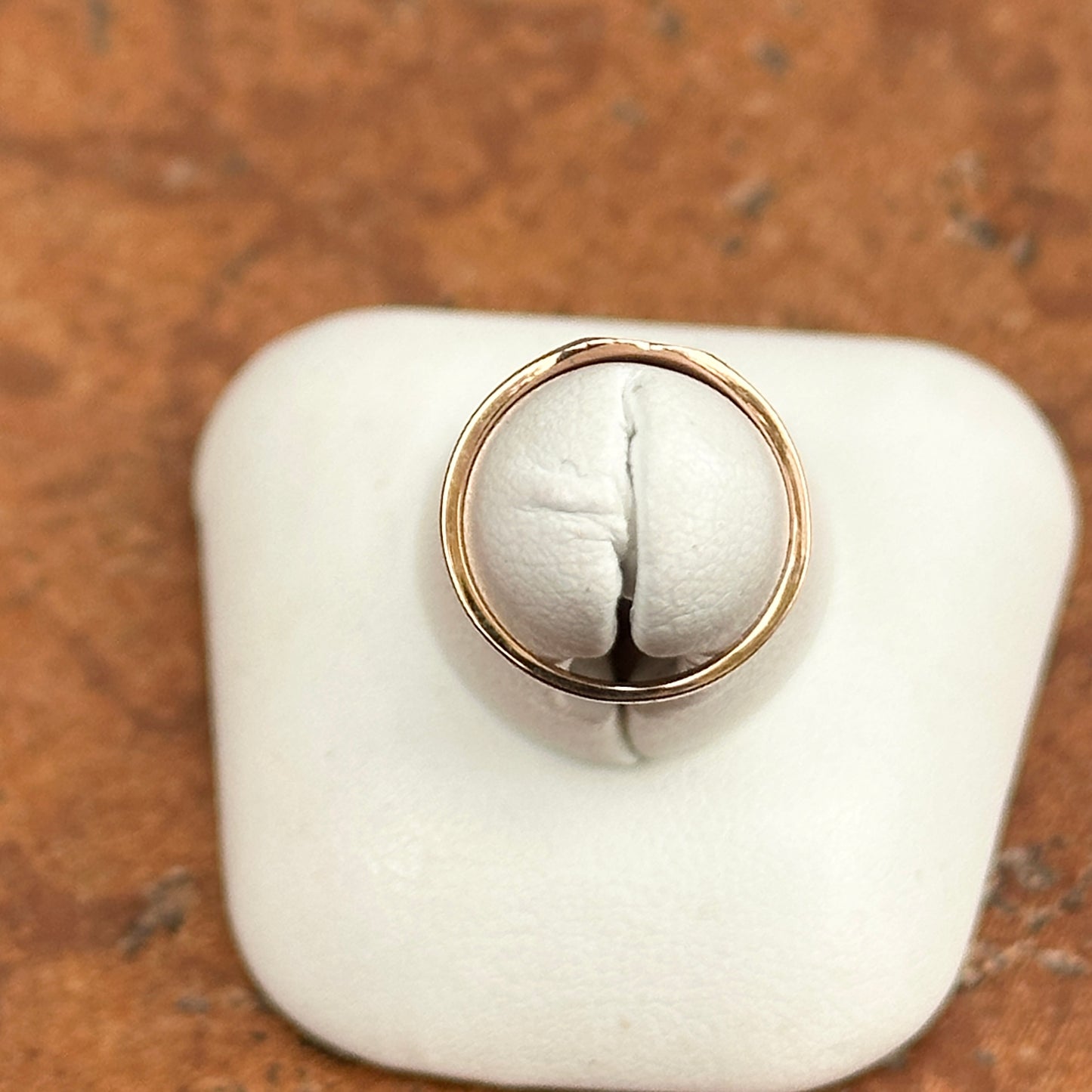 14KT Rose Gold Heart + Cross Signet Youth or Pinky Ring