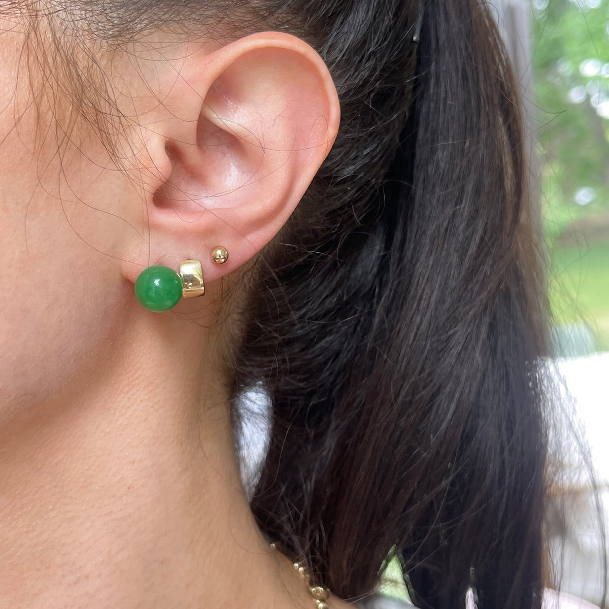 Jade Flutter – Green Jade Butterfly Stud Earrings in Gold Vermeil– GEMS Jade Flutter – Green Jade Butterfly Stud Earrings in Gold Vermeil– GEMS