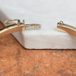 18KT Yellow Gold Flat 4mm Hinged Bangle Bracelet