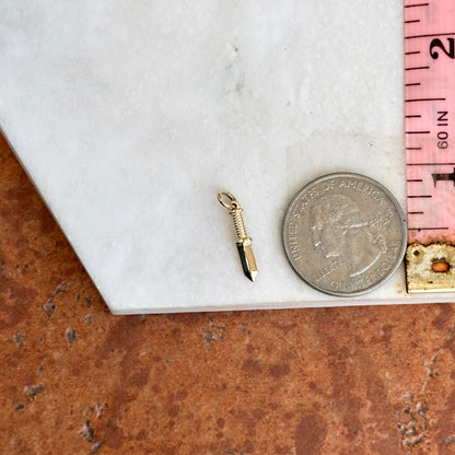 14KT Yellow Gold Mini Knife Pendant Charm