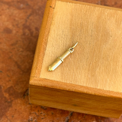14KT Yellow Gold Mini Knife Pendant Charm