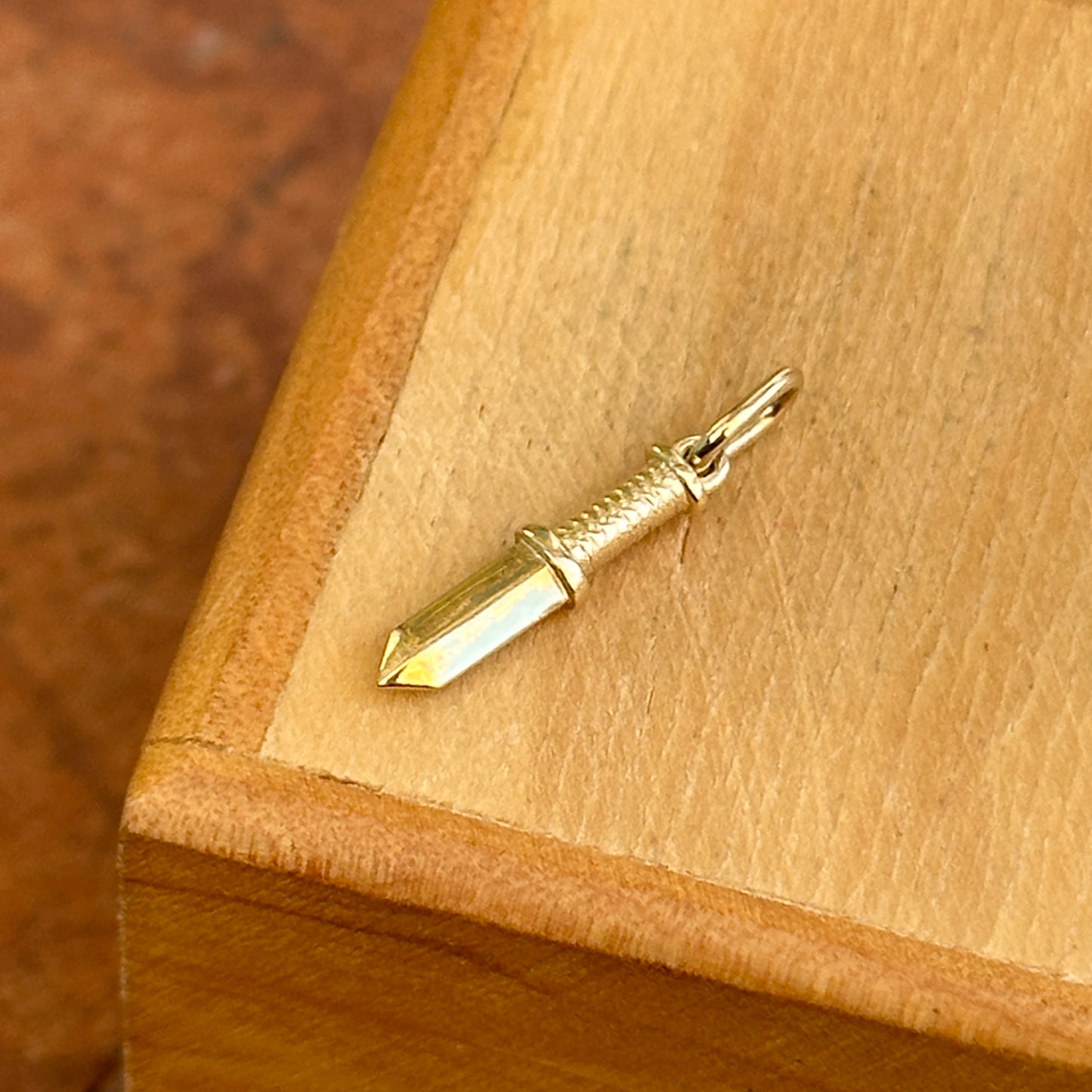14KT Yellow Gold Mini Knife Pendant Charm