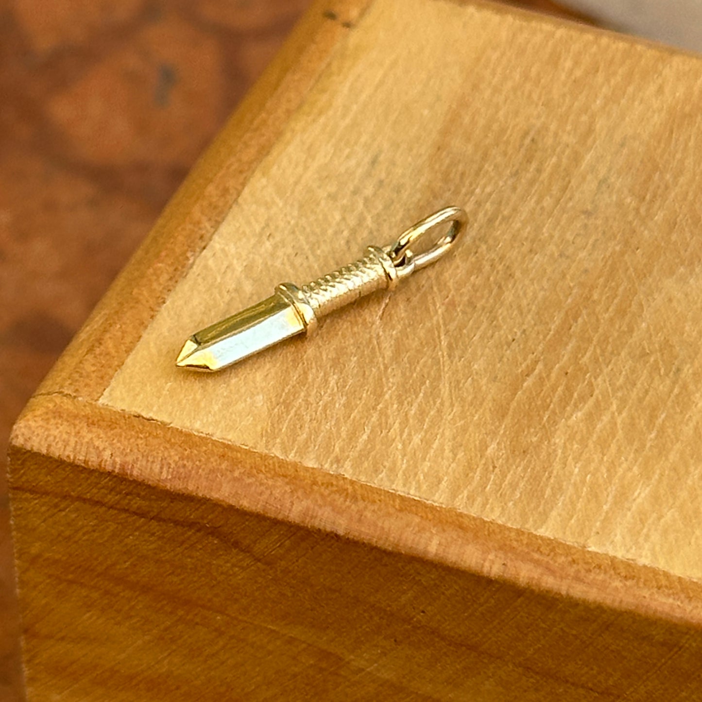 14KT Yellow Gold Mini Knife Pendant Charm