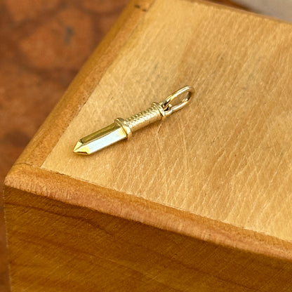 14KT Yellow Gold Mini Knife Pendant Charm