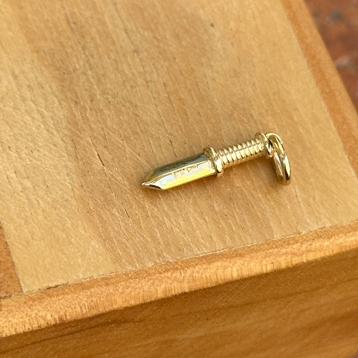 14KT Yellow Gold Mini Knife Pendant Charm