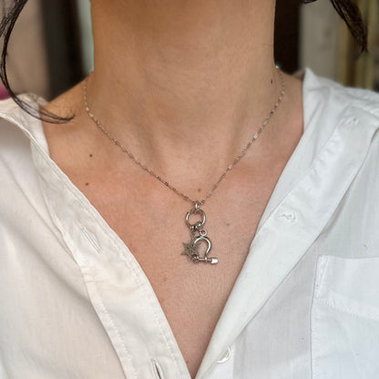 14KT White Gold Charm Holder 12mm