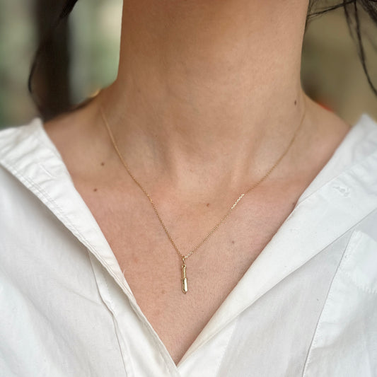 14KT Yellow Gold Mini Knife Pendant Charm