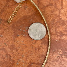 Load image into Gallery viewer, 14KT Yellow Gold Diamond-Cut 2mm Twisted Neck Wire Collar Necklace