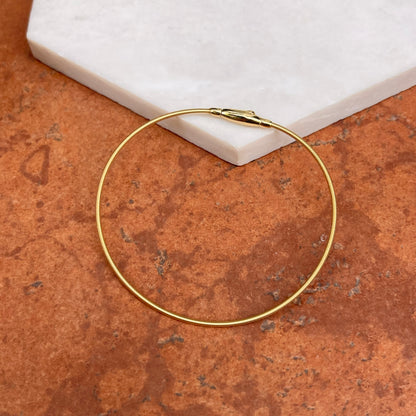 18KT Yellow Gold 1.5mm Coil Wire Twist Chain Bracelet