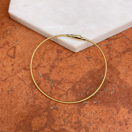 18KT Yellow Gold 1.5mm Coil Wire Twist Chain Bracelet