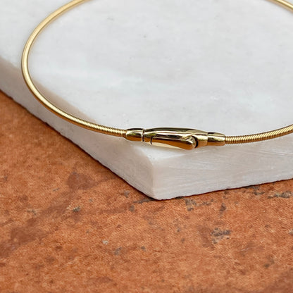 18KT Yellow Gold 1.5mm Coil Wire Twist Chain Bracelet