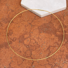 Load image into Gallery viewer, Yellow Gold Plated Stainless Steel 1mm Cable Collar Wire Necklace