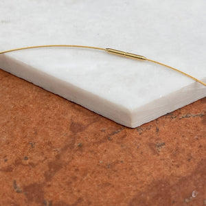 Yellow Gold-Plated Stainless Steel .60mm Wire Collar Necklace