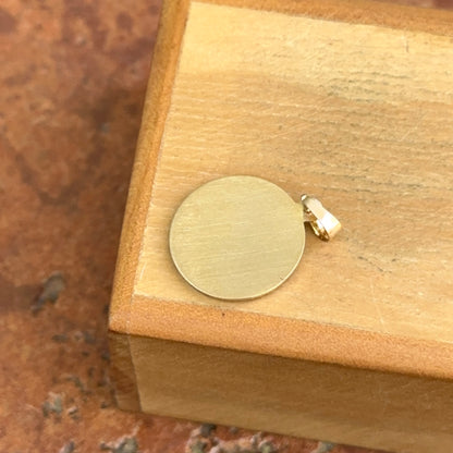 14KT Yellow Gold Saint Francis Round Medal Pendant 15mm