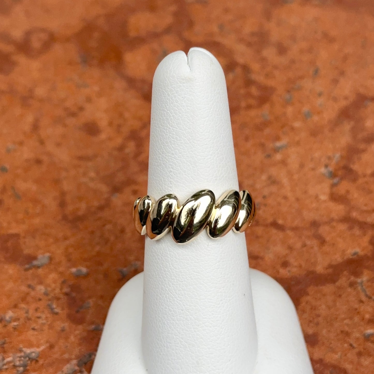 10KT Yellow Gold Puffed San Marco Domed Ring