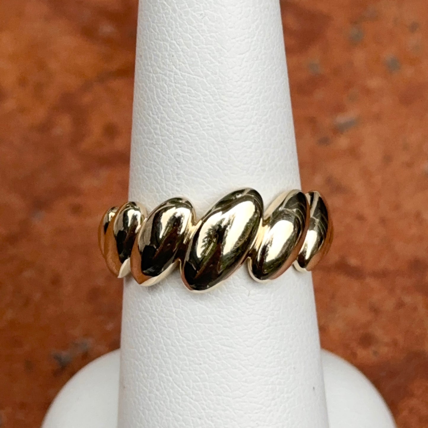 10KT Yellow Gold Puffed San Marco Domed Ring