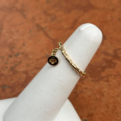 Estate 14KT Yellow Gold Screw Nail Ribbed Ring