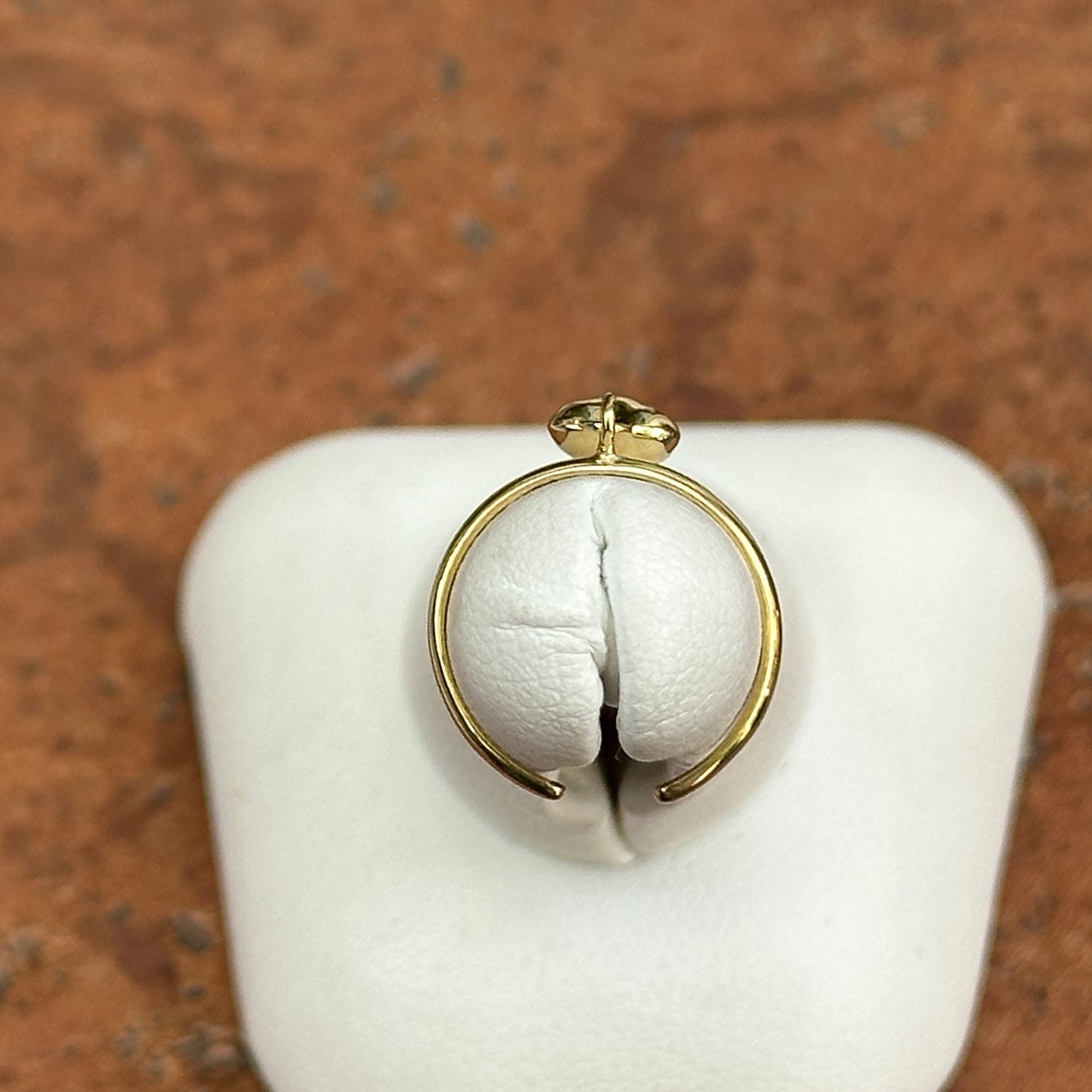 14KT Yellow Gold Band Toe Ring + Dangle Heart Charm