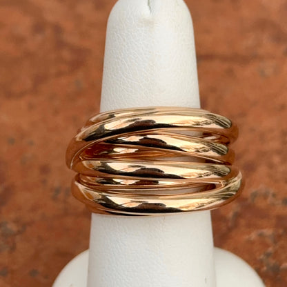 Estate 18KT Rose Gold Mattioli Multi Wire Band Ring