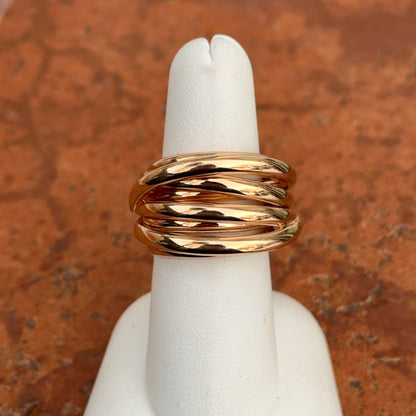 Estate 18KT Rose Gold Mattioli Multi Wire Band Ring