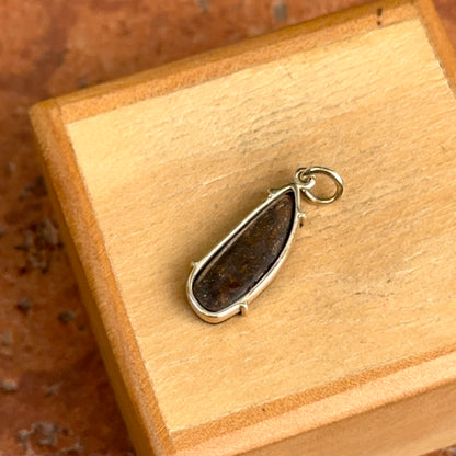 14KT Yellow Gold Elongated 3.8 CT Opal Doublet Pendant