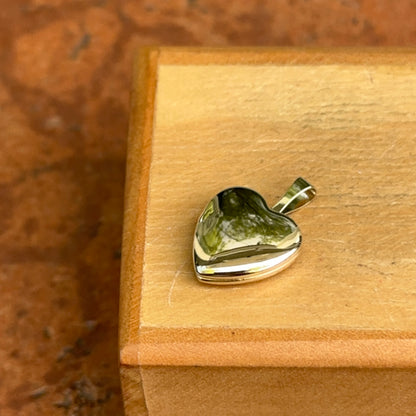 14KT Yellow Gold Plain Heart Locket Pendant 18mm