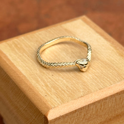 14KT Yellow Gold Diamond Snake Ring