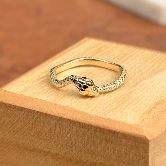 14KT Yellow Gold Diamond Snake Ring