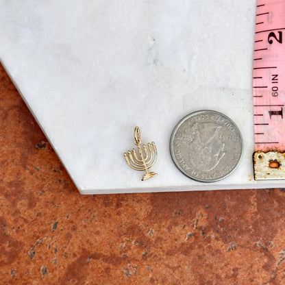 14KT Yellow Gold Menorah Mini Pendant Charm