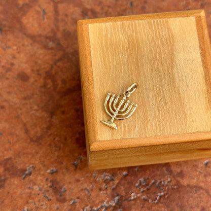 14KT Yellow Gold Menorah Mini Pendant Charm