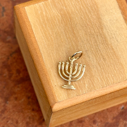14KT Yellow Gold Menorah Mini Pendant Charm