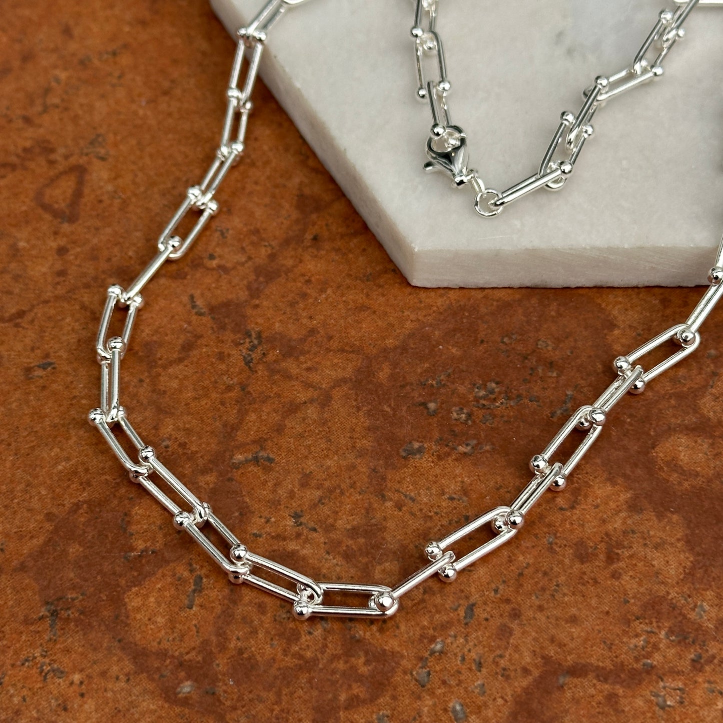 Sterling Silver 5.25mm Jax Ball Link Chain Necklace