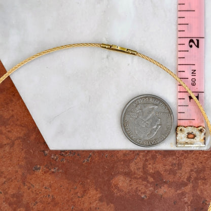 18KT Gold-Plated Steel 1.5mm Cable Twist Collar Necklace