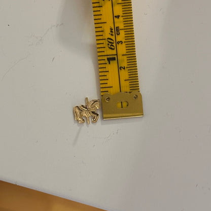 14KT Yellow Gold Oval Diamond Pendant Hanger Hinged Clasp